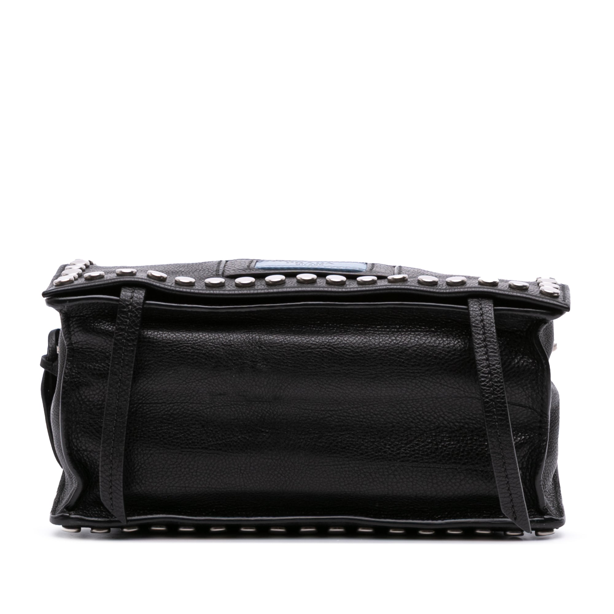 Glace Calfskin Studded Etiquette Flap
