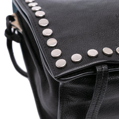 Glace Calfskin Studded Etiquette Flap