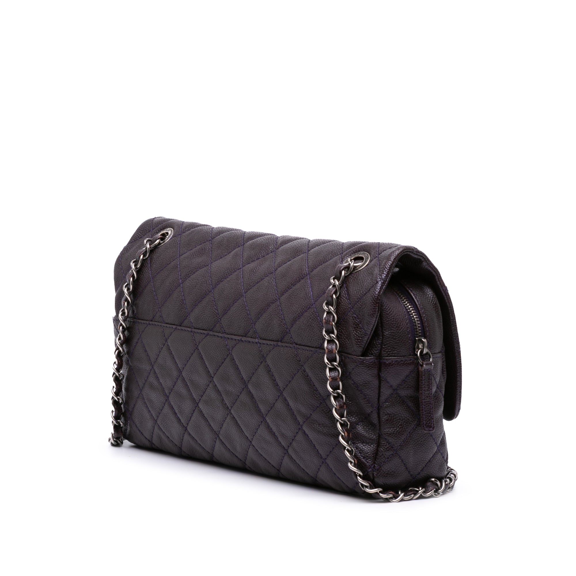 Jumbo Quilted Caviar Easy Flap