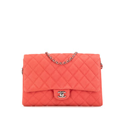 CC Quilted Caviar Single Flap