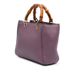 Mini Calfskin Bamboo Shopper Satchel