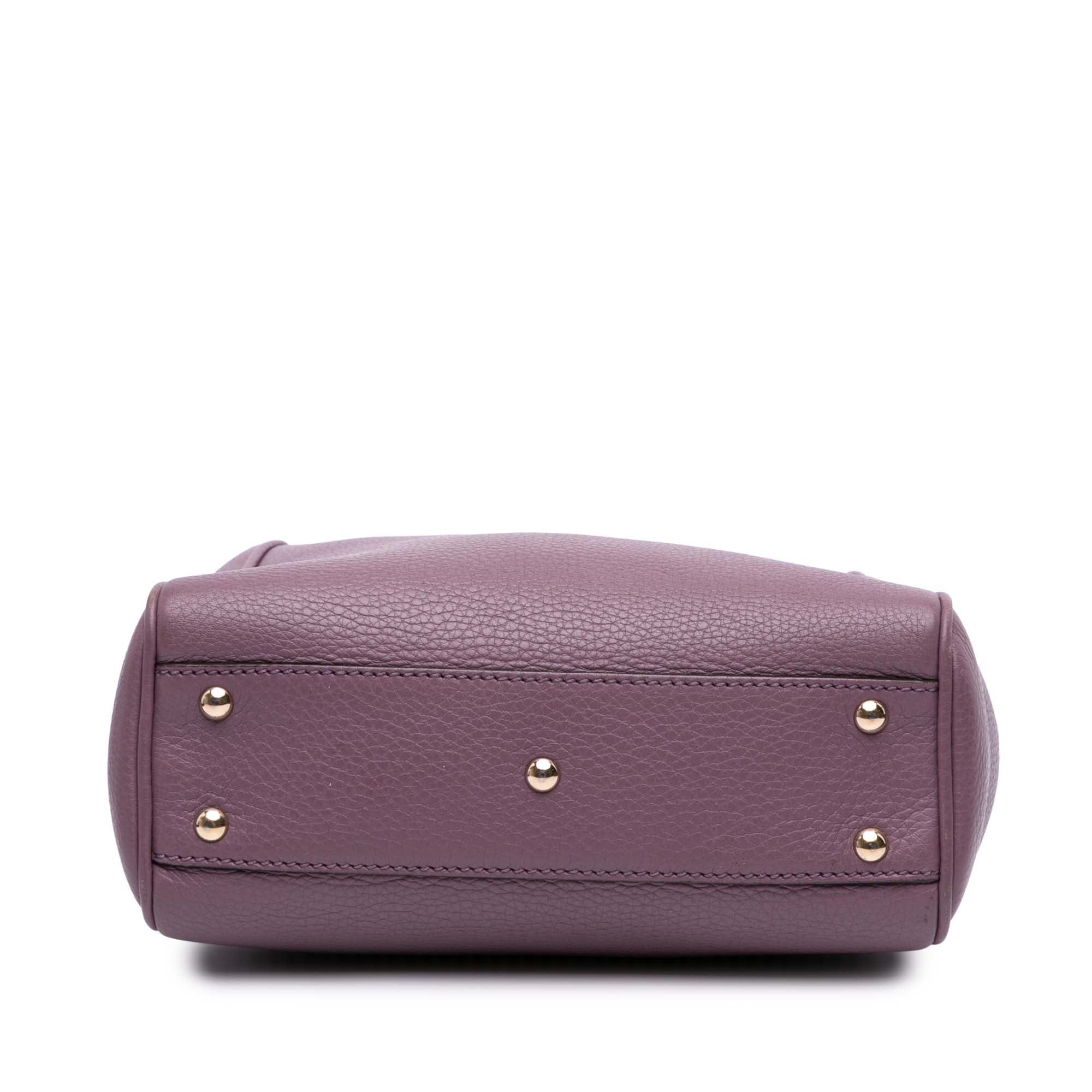 Mini Calfskin Bamboo Shopper Satchel