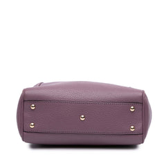 Mini Calfskin Bamboo Shopper Satchel