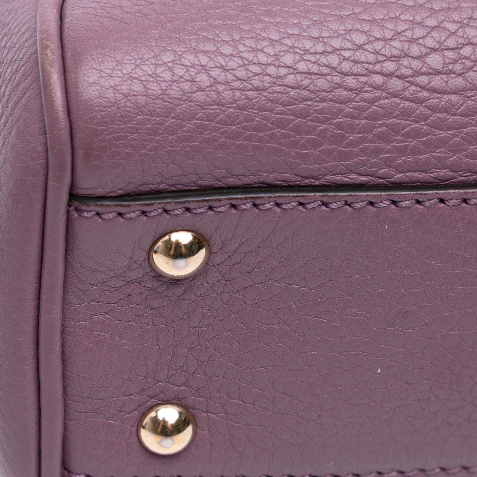 Mini Calfskin Bamboo Shopper Satchel