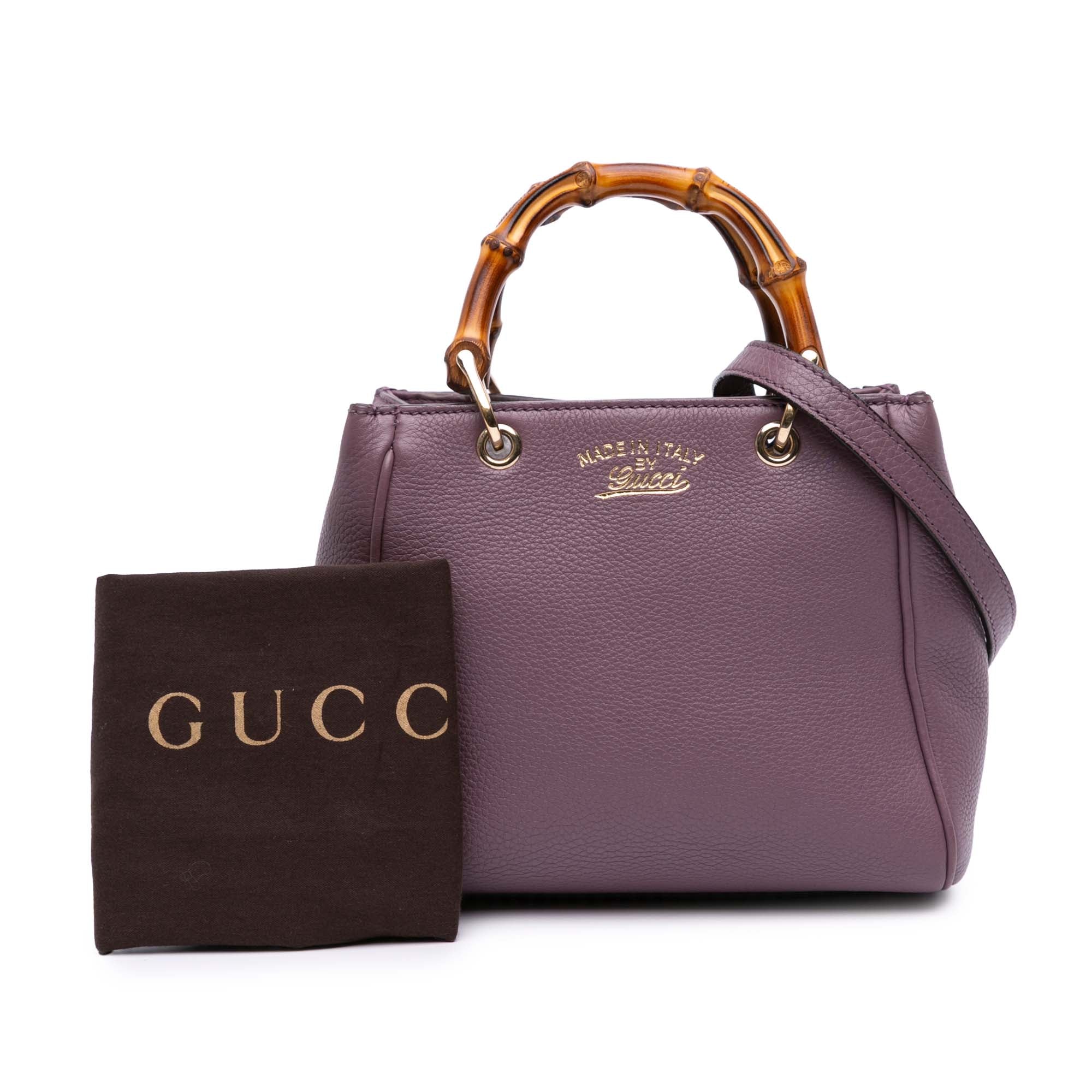 Mini Calfskin Bamboo Shopper Satchel
