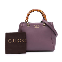 Mini Calfskin Bamboo Shopper Satchel