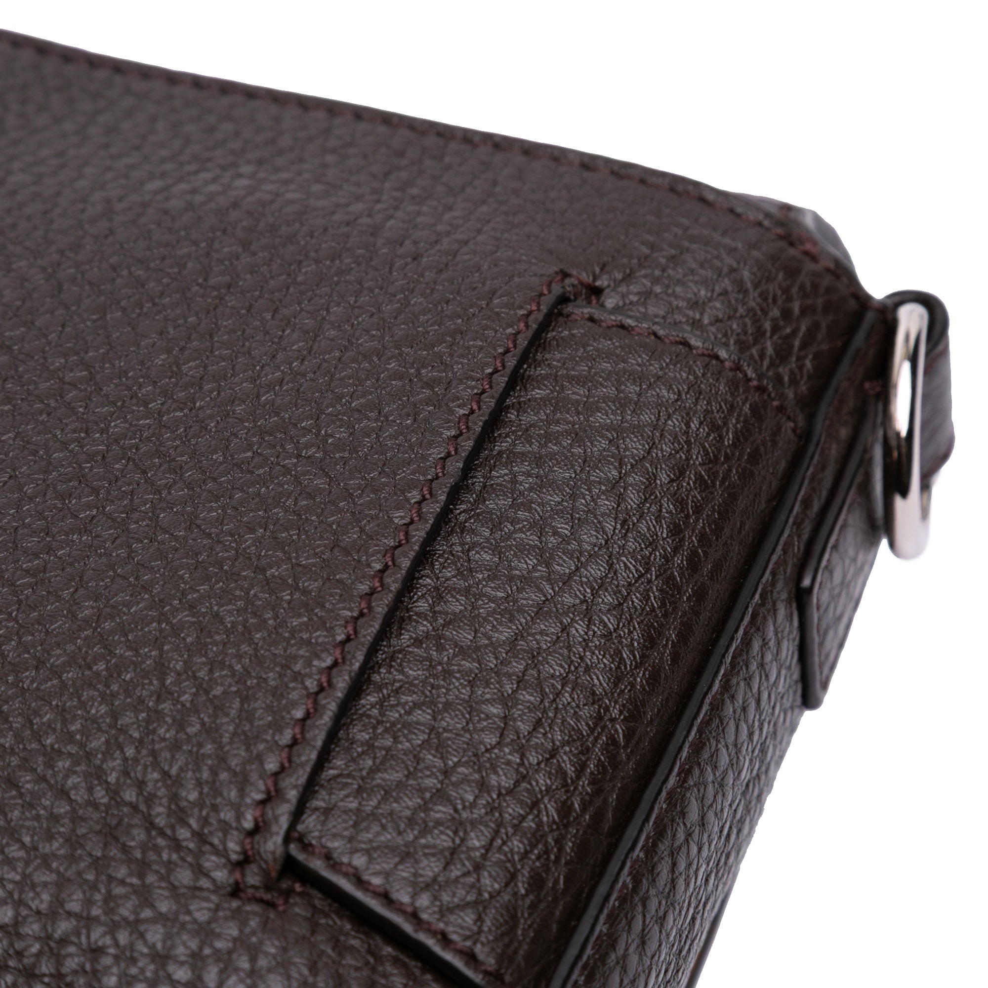 Leather Selleria Convertible Baguette Satchel