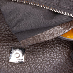 Leather Selleria Convertible Baguette Satchel