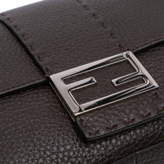 Leather Selleria Convertible Baguette Satchel