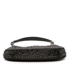 Crystal Embellished Satin Cleo Shoulder Bag