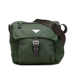Tessuto Zip Buckle Messenger Bag