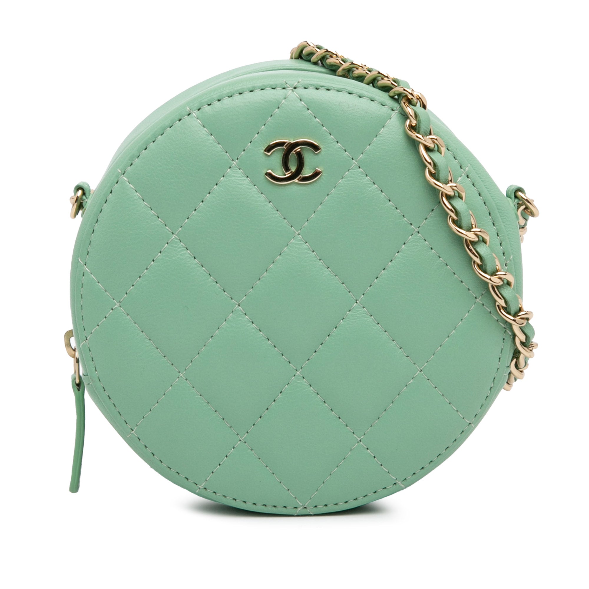 Quilted Lambskin Round Crossbody_0