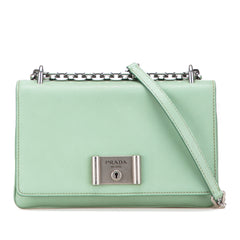 Saffiano Lux Chain Lock Flap