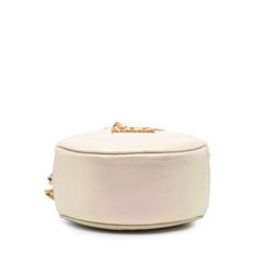 Iridescent Lambskin 19 Round Clutch with Chain