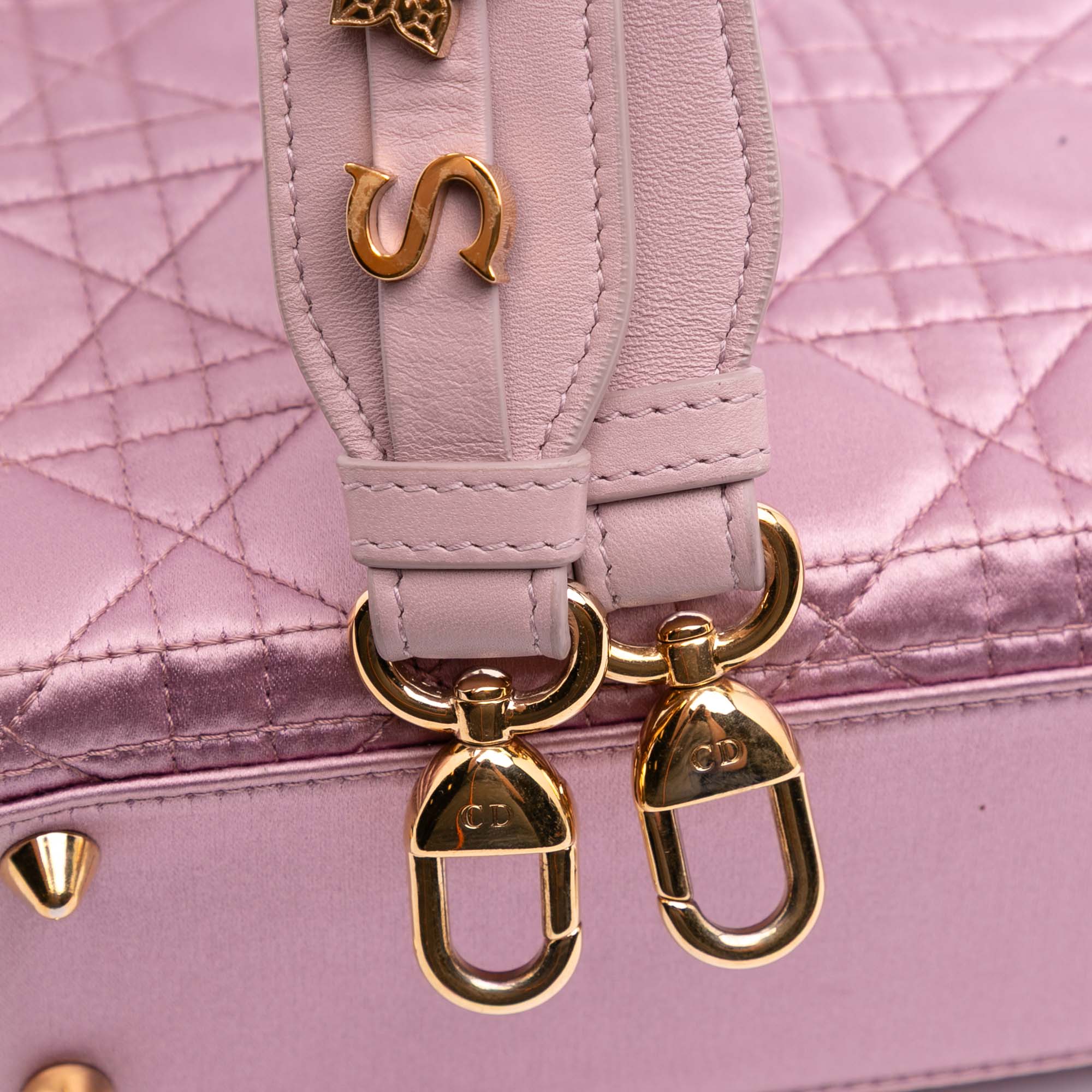 Small Satin Cannage Swarovski Lady Dior