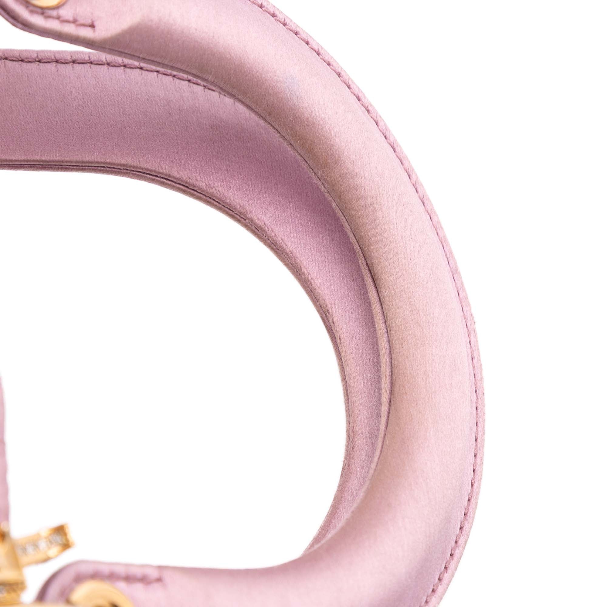 Small Satin Cannage Swarovski Lady Dior