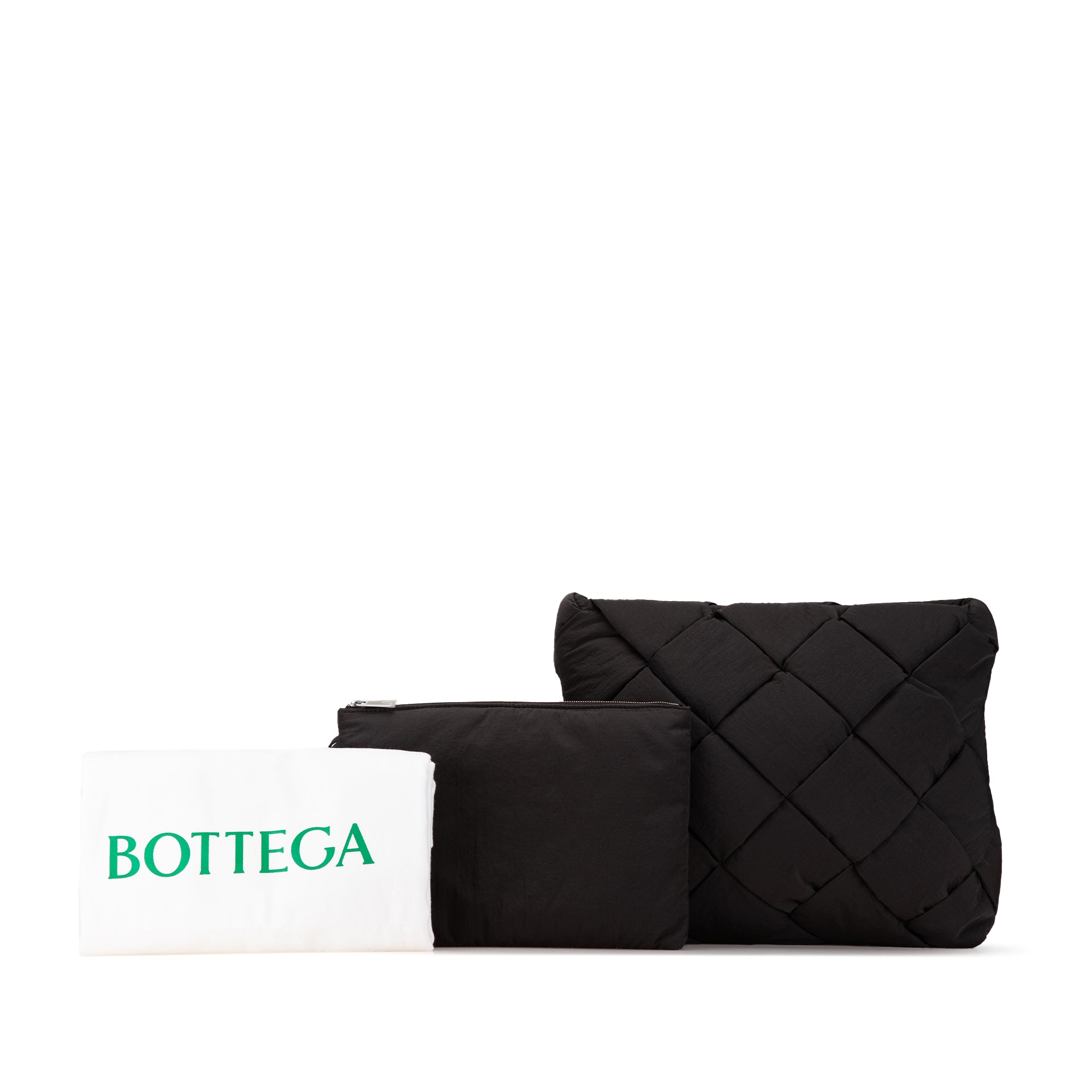 Intrecciato Cassette Woven Padding Document Clutch