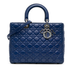 Large Lambskin Cannage Lady Dior