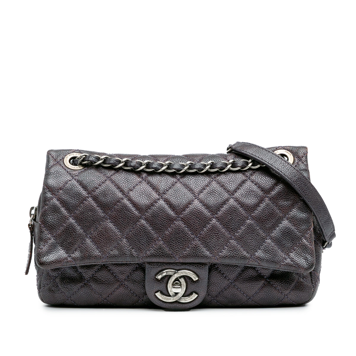 Medium Quilted Caviar Easy Flap