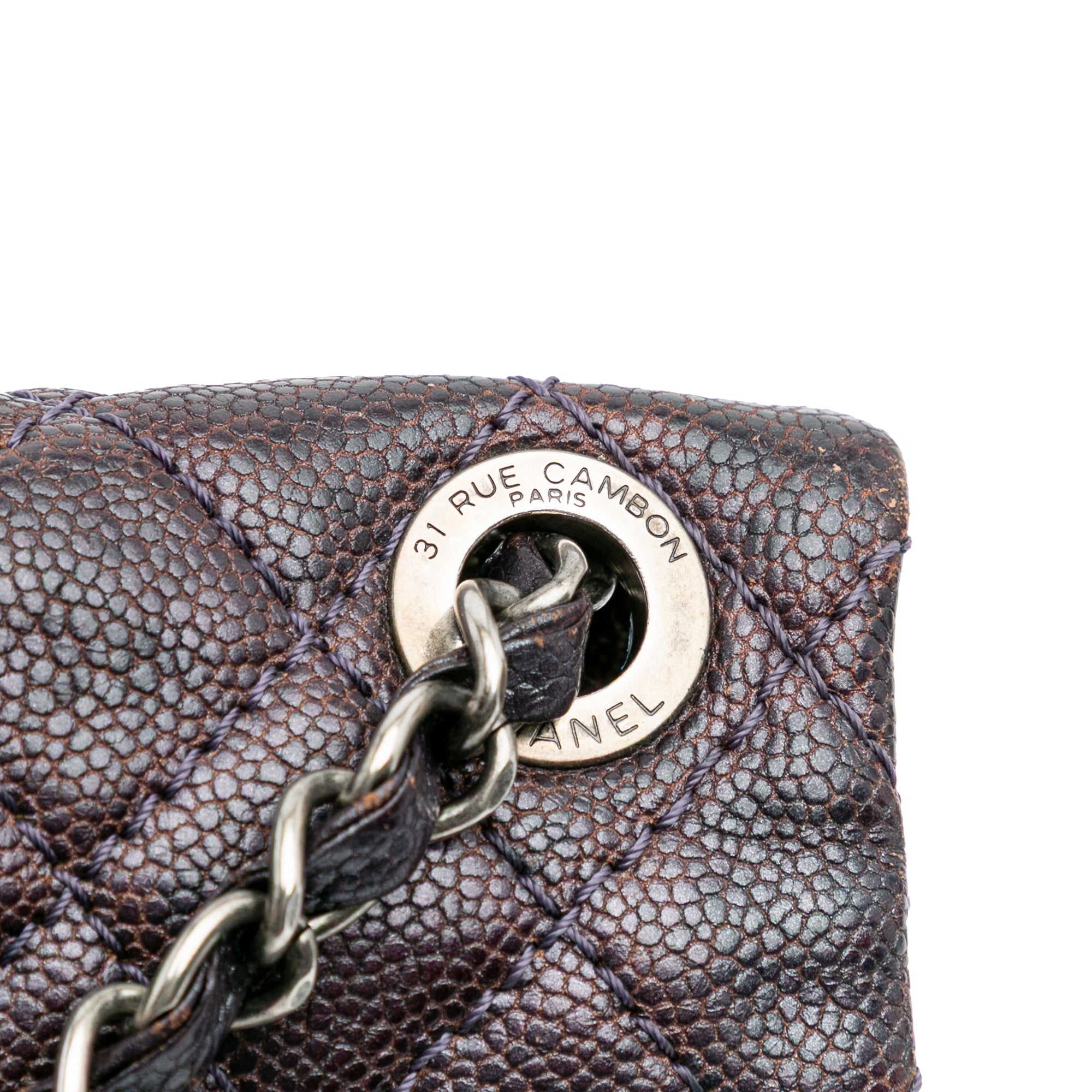 Medium Quilted Caviar Easy Flap