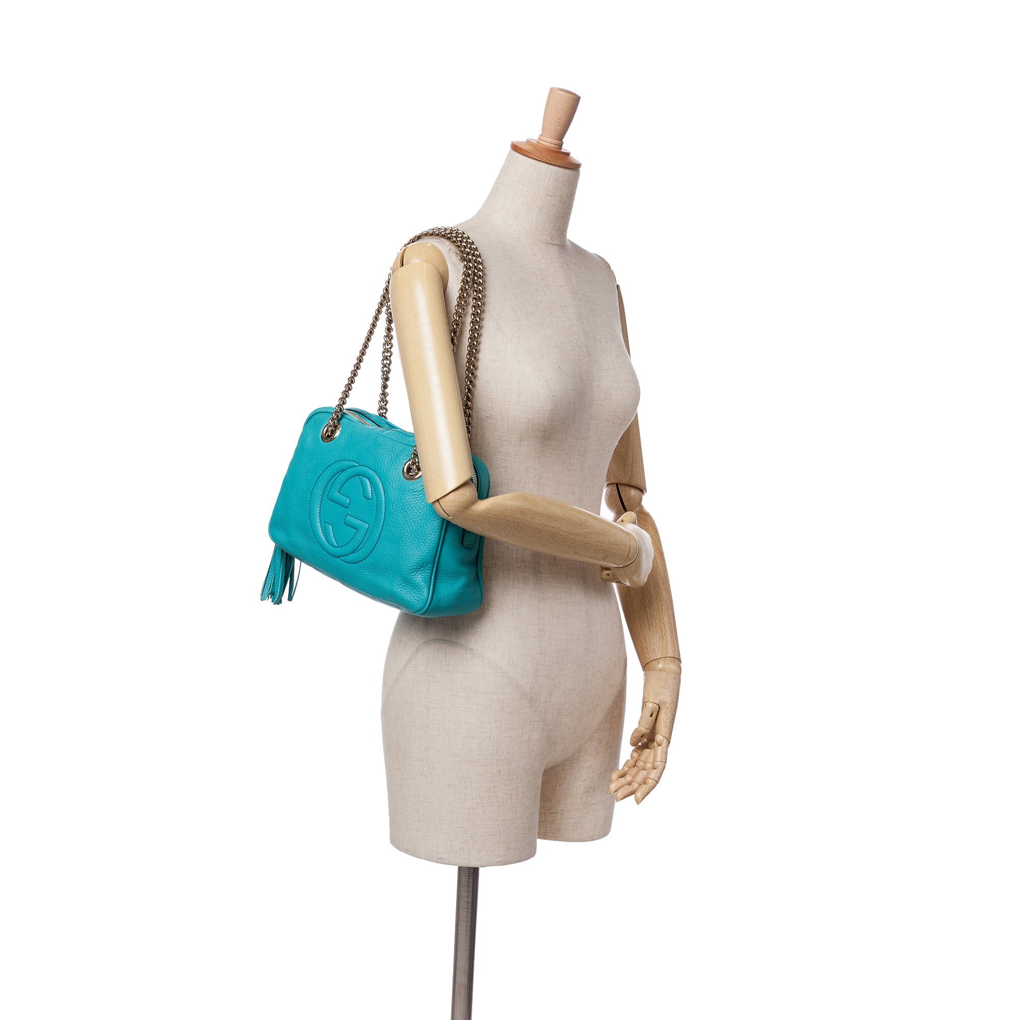 Leather Soho Chain Zip Shoulder Bag
