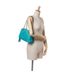 Leather Soho Chain Zip Shoulder Bag