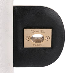 Medium Bicolor Calfskin Graphic Flap