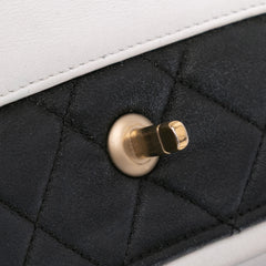 Medium Bicolor Calfskin Graphic Flap