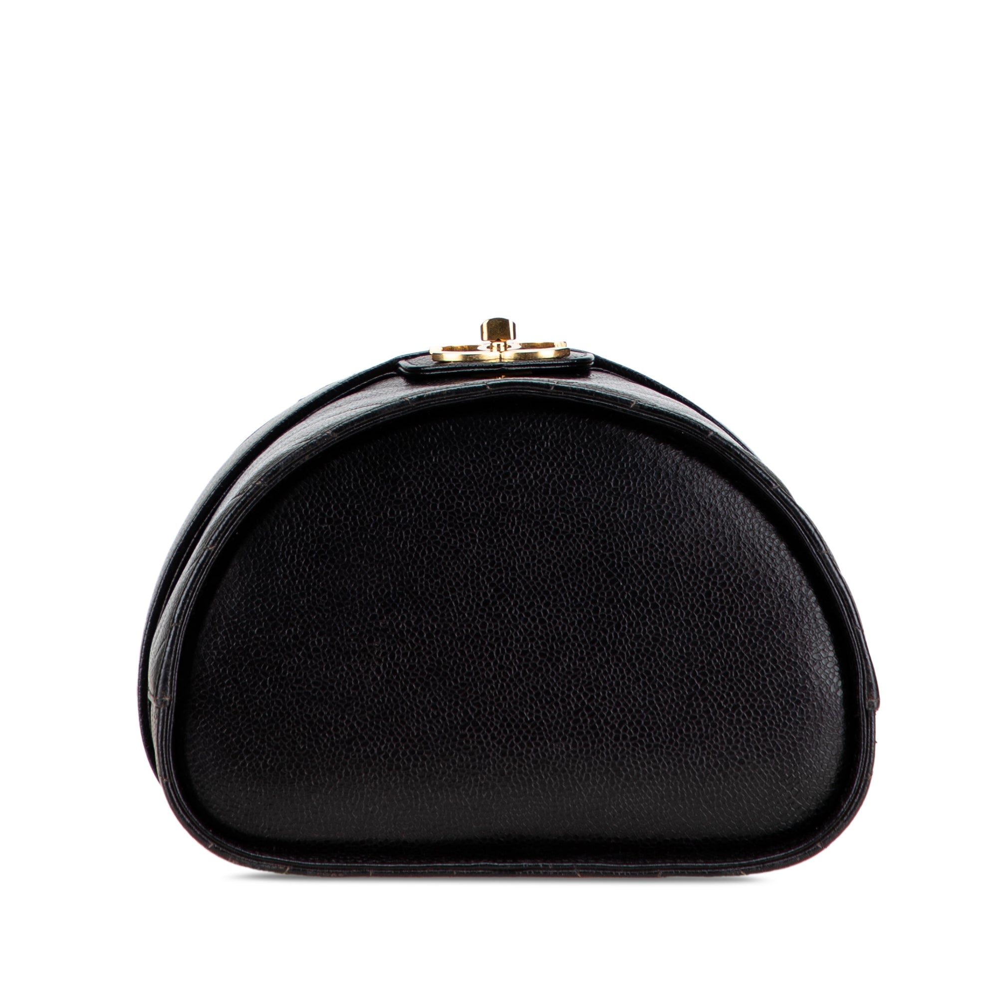 CC Chevron Caviar Turnlock Vanity Bag