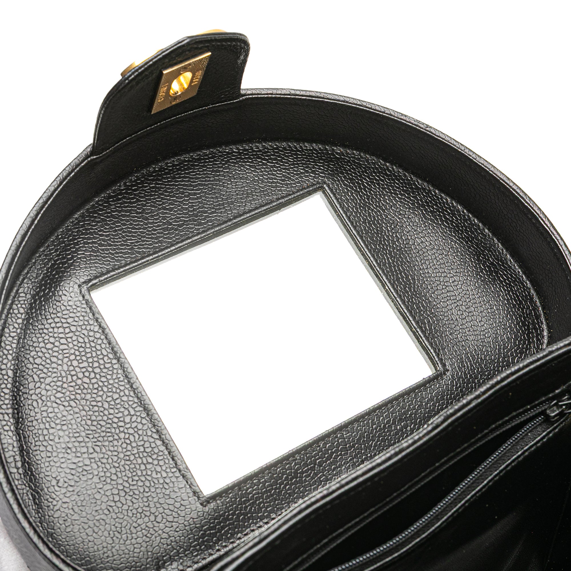 CC Chevron Caviar Turnlock Vanity Bag