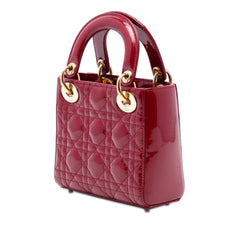 Mini Patent Cannage Lady Dior