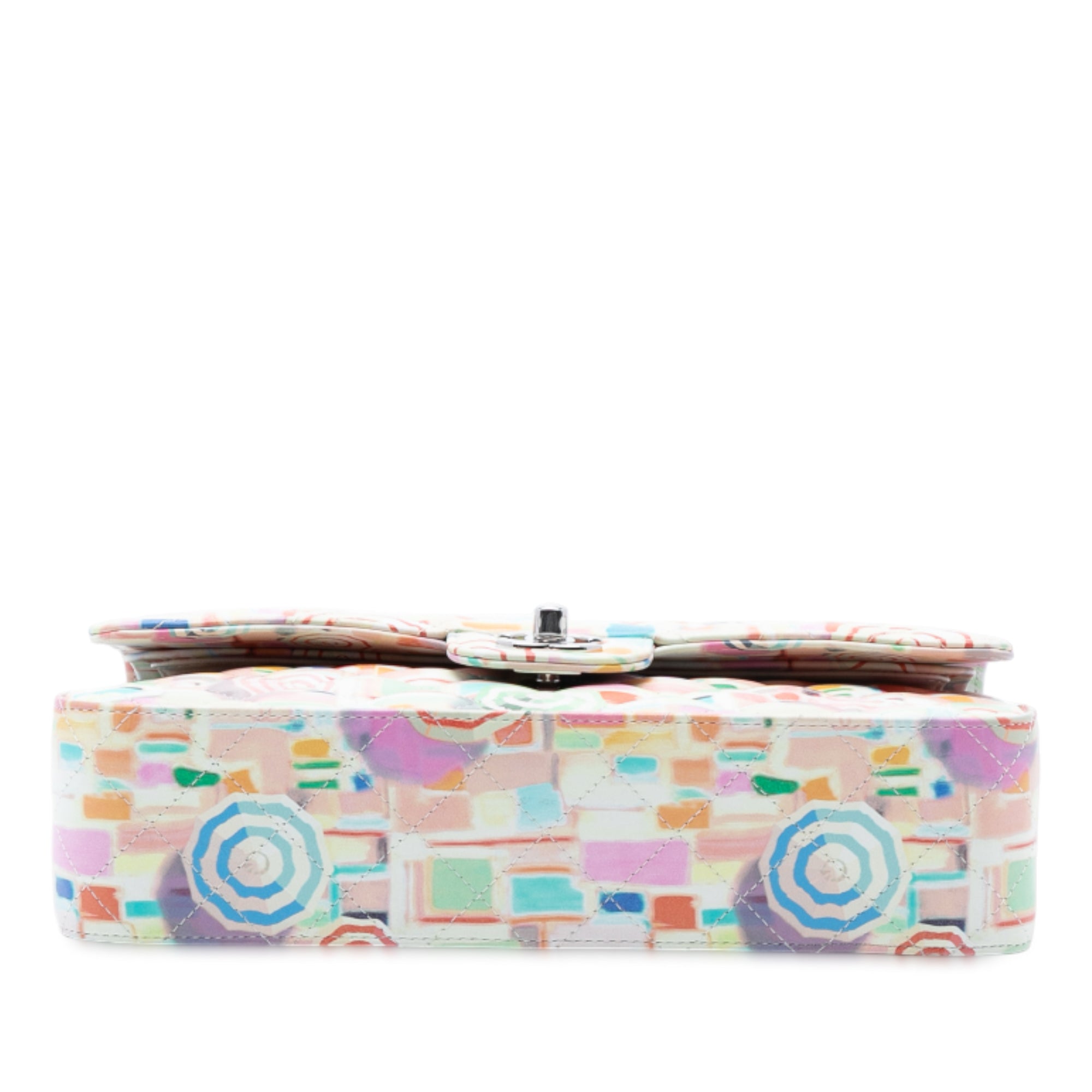 Medium Quilted Printed Leather Umbrella Double Flap