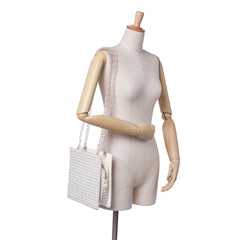 Small Tweed and Resin Zipped Shopping Bag