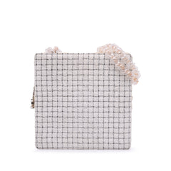 Small Tweed and Resin Zipped Shopping Bag