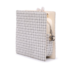 Small Tweed and Resin Zipped Shopping Bag