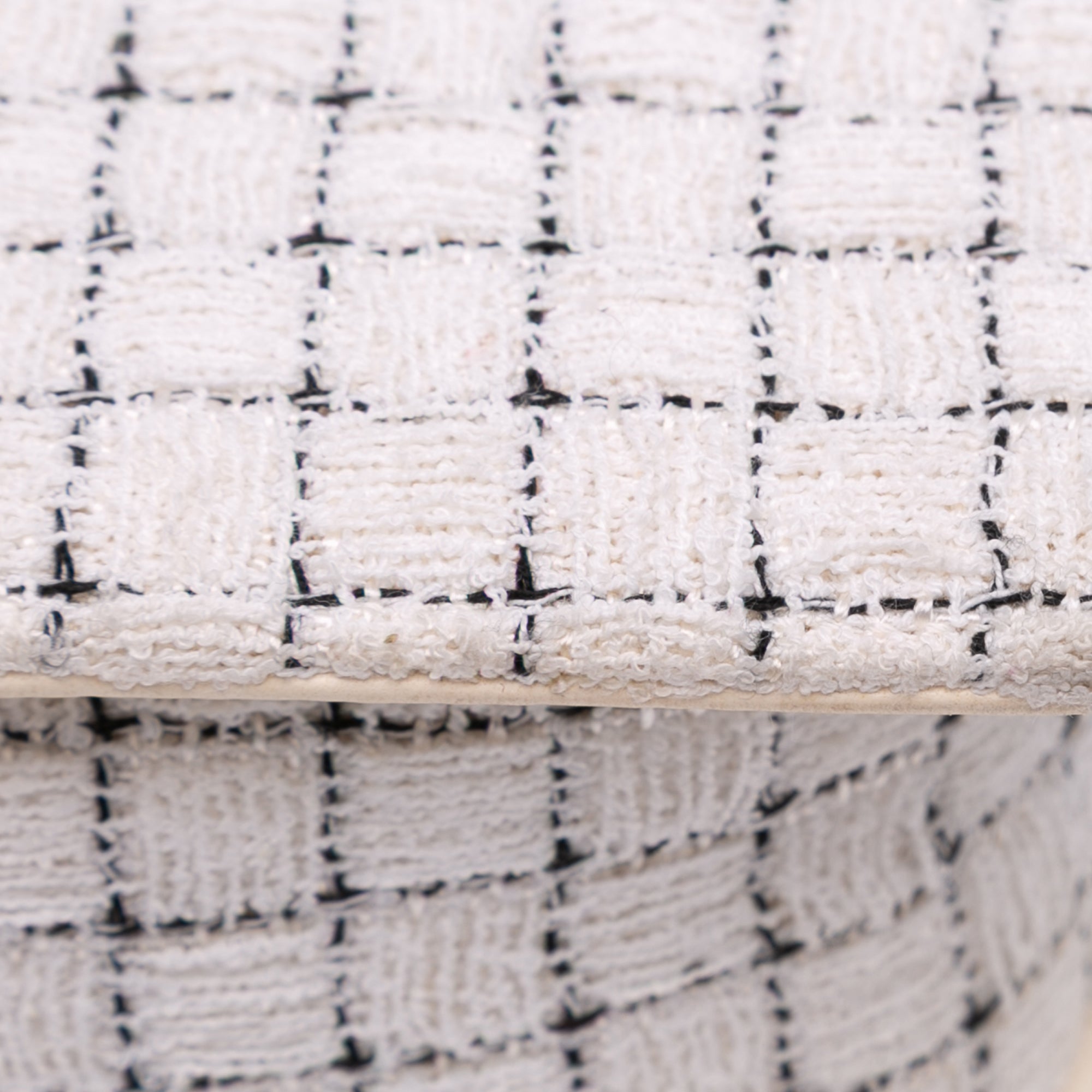 Small Tweed and Resin Zipped Shopping Bag