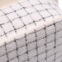 Small Tweed and Resin Zipped Shopping Bag