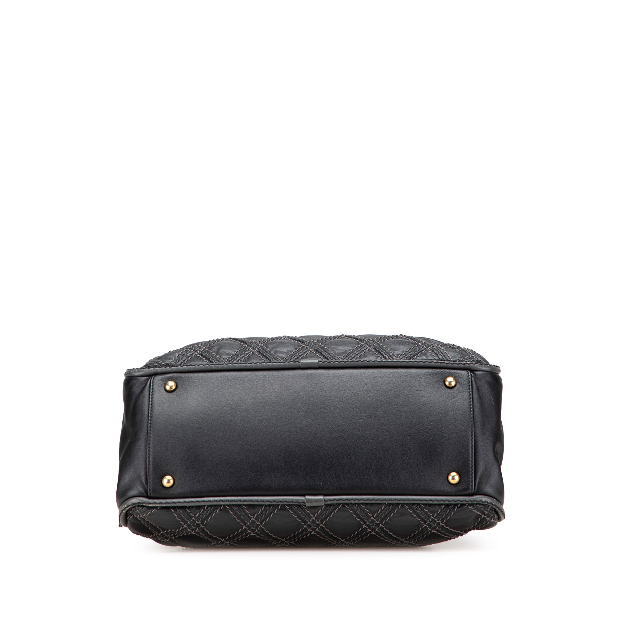 Quilted Calfskin Stitch Triptych Shoulder Bag