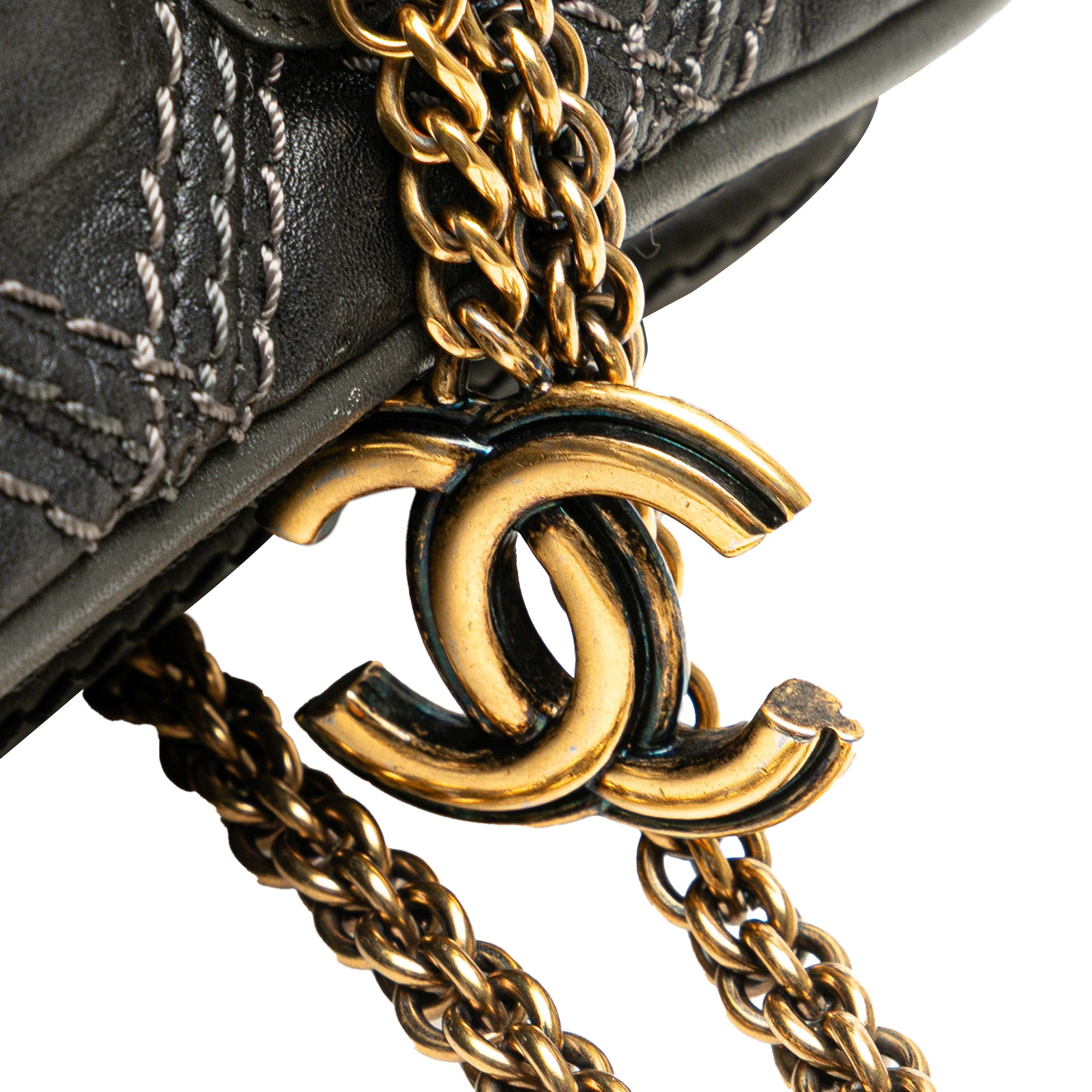 Quilted Calfskin Stitch Triptych Shoulder Bag