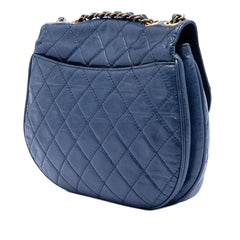 Medium Quilted Aged Calfskin Bubble CC Flap