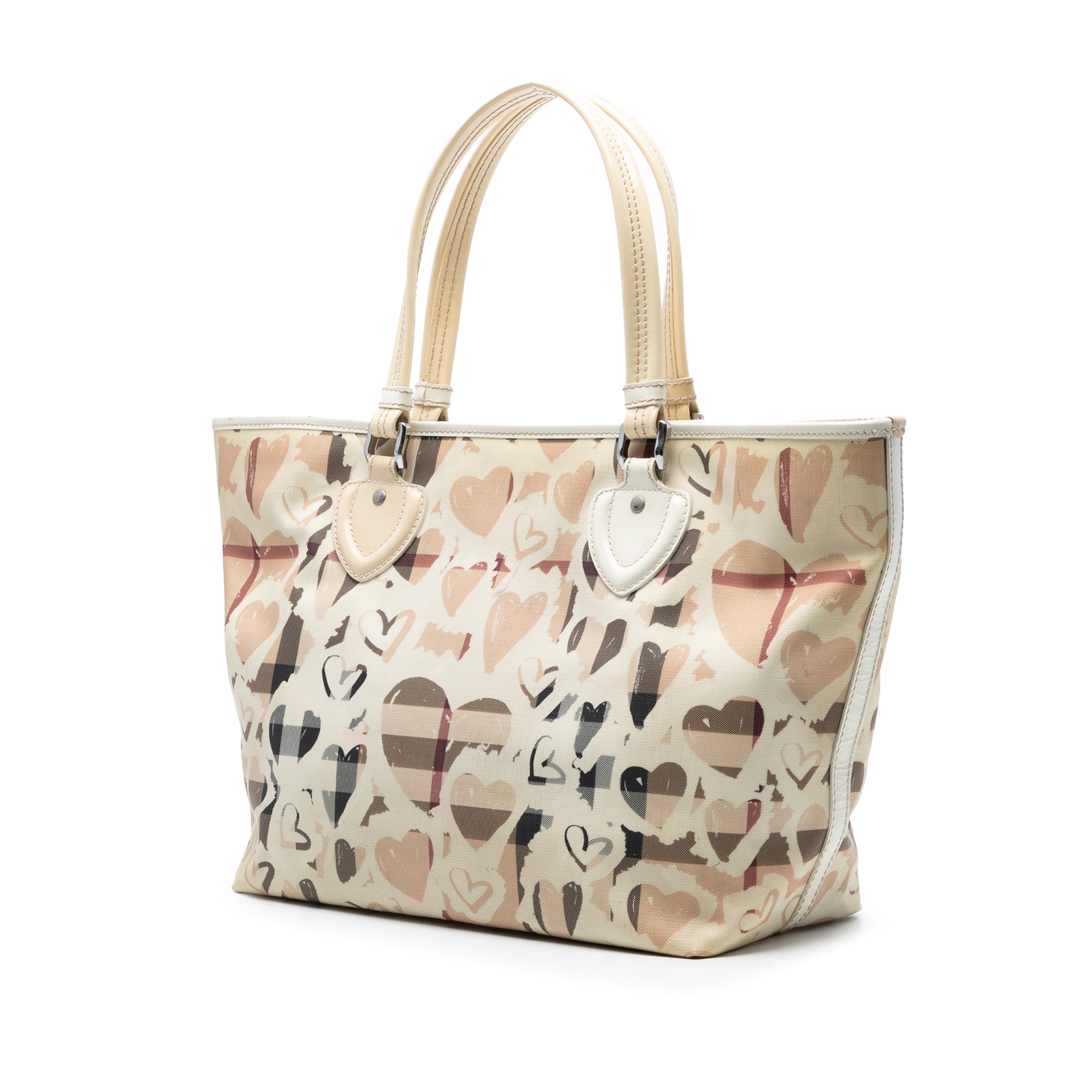 House Check Coated Canvas Hearts Gracie Tote