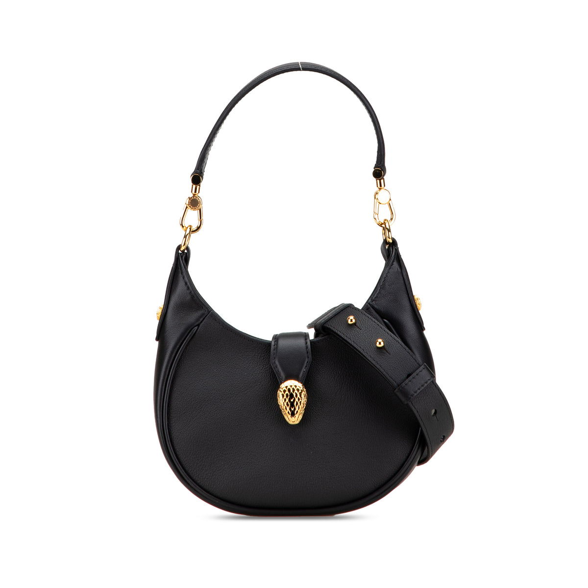 Small Leather Serpenti Ellipse Satchel