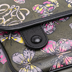 Tales of Spain Butterfly Printed Leather Anagram Crossbody
