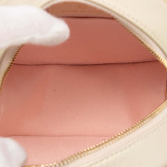 Iridescent Quilted Lambskin Round Clutch With Chain