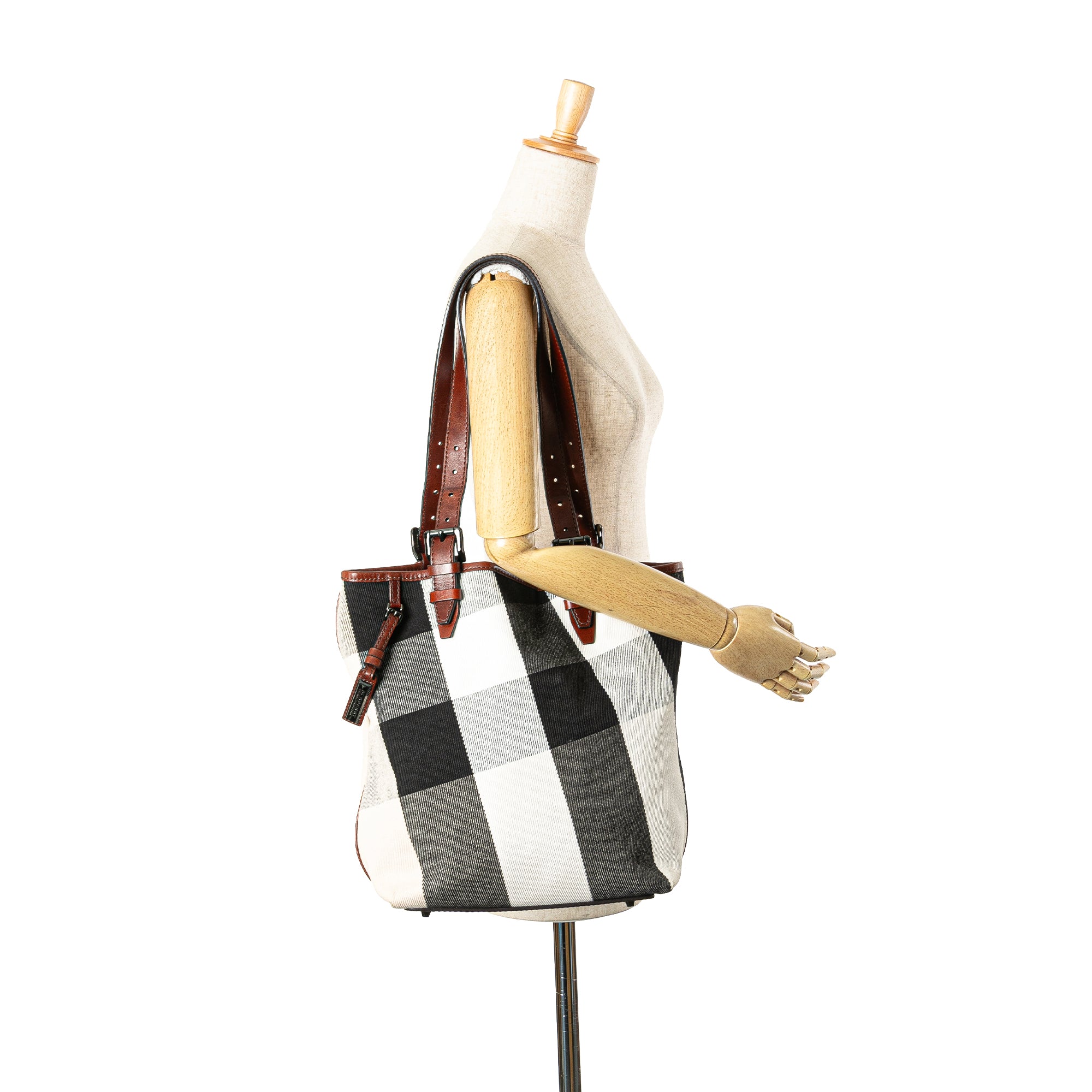 Mega Check Canvas Tote