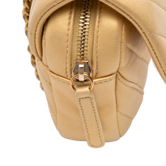 Mini Quilted Chevron Lambskin Camera Case Flap