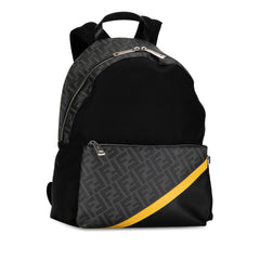 Zucca Coated Canvas and Nylon Diagonal Backpack_1