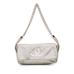 Metallic Glazed Calfskin Perforated Rodeo Drive Flap