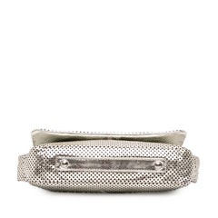 Metallic Glazed Calfskin Perforated Rodeo Drive Flap