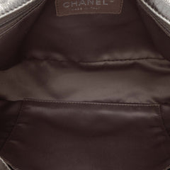 Metallic Glazed Calfskin Perforated Rodeo Drive Flap